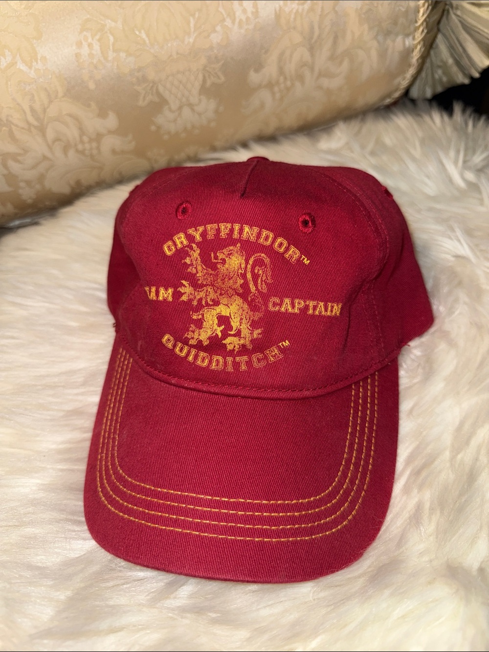 Gryffindor Quidditch Team Captain Hat Maroon with Gold Embroidery NWOT